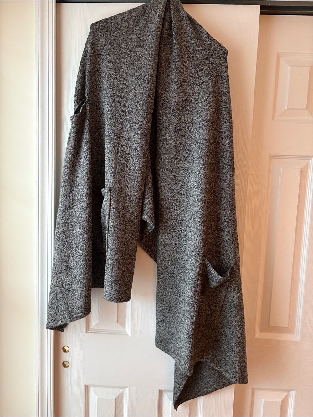 lululemon athletica Charcoal Marled Merino Wool wrap Cardigan